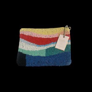 Papyrus Hand Beaded Clutch New with Tags 8 1/2 inches X 6 inches